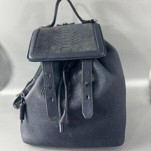 Authentic Mackage Navy Leather Backpack